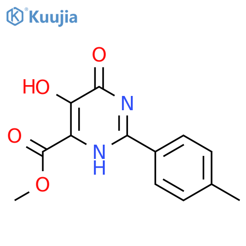 4-Pyrimidinecarboxylic acid,1,6-dihydro-5-hydroxy-2-(4-methylphenyl)-6-oxo-, methyl ester structure