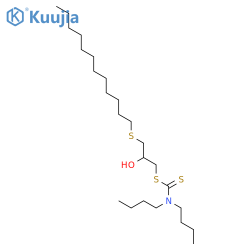 CARBAMODITHIOIC ACID, DIBUTYL-, 3-(DODECYLTHIO)-2-HYDROXYPROPYL ESTER structure
