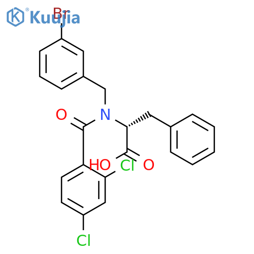 D-Phenylalanine, N-[(3-bromophenyl)methyl]-N-(2,4-dichlorobenzoyl)- structure