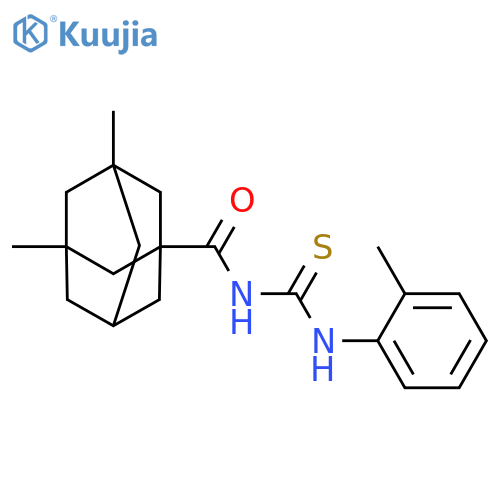 3-(3,5-dimethyladamantane-1-carbonyl)-1-(2-methylphenyl)thiourea structure