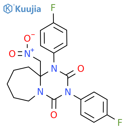 1,3-Bis(4-fluorophenyl)-10a-(nitromethyl)-decahydro-[1,3,5]triazino[1,2-a]azepine-2,4-dione structure