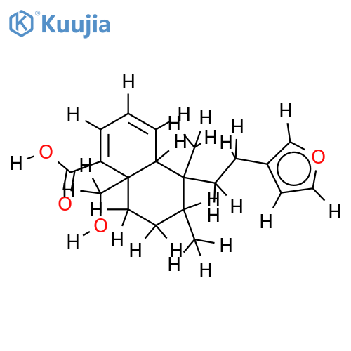 15,16-epoxy-19-hydroxy-1,3,13(16),14-clerodatetraen-18-oic acid structure