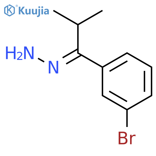 1-Propanone, 1-(3-bromophenyl)-2-methyl-, hydrazone structure
