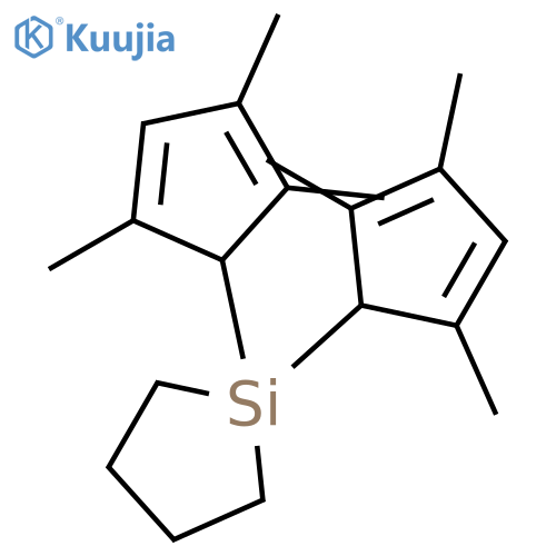 Silacyclopentane, 1,1-bis(2,3,5-trimethyl-2,4-cyclopentadien-1-yl)- structure