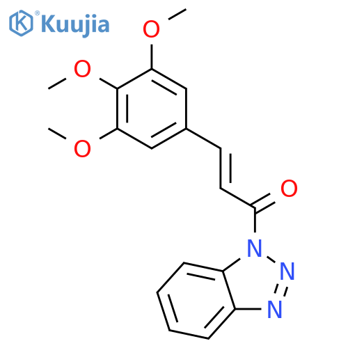 <br>(2E)-1-(1H-1,2,3-Benzotriazol-1-yl)-3-(3,4,5-trimethoxyphenyl)prop-2-en-1-o ne structure