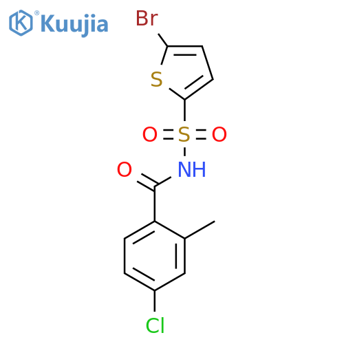 Benzamide, N-[(5-bromo-2-thienyl)sulfonyl]-4-chloro-2-methyl- structure