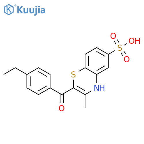 4H-1,4-Benzothiazine-6-sulfonic acid, 2-(4-ethylbenzoyl)-3-methyl- structure