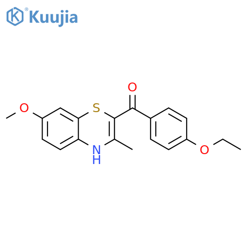 Methanone,(4-ethoxyphenyl)(7-methoxy-3-methyl-4H-1,4-benzothiazin-2-yl)- structure