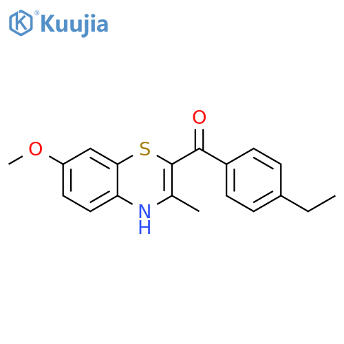 Methanone,(4-ethylphenyl)(7-methoxy-3-methyl-4H-1,4-benzothiazin-2-yl)- structure