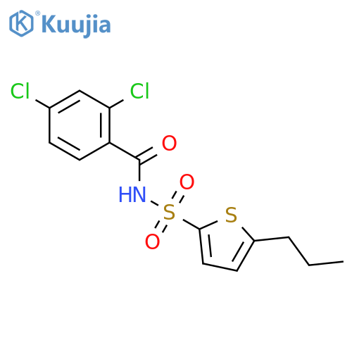 BENZAMIDE, 2,4-DICHLORO-N-[(5-PROPYL-2-THIENYL)SULFONYL]- structure