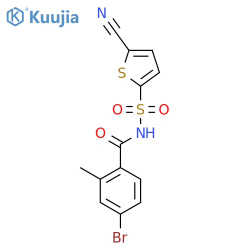 BENZAMIDE, 4-BROMO-N-[(5-CYANO-2-THIENYL)SULFONYL]-2-METHYL- structure