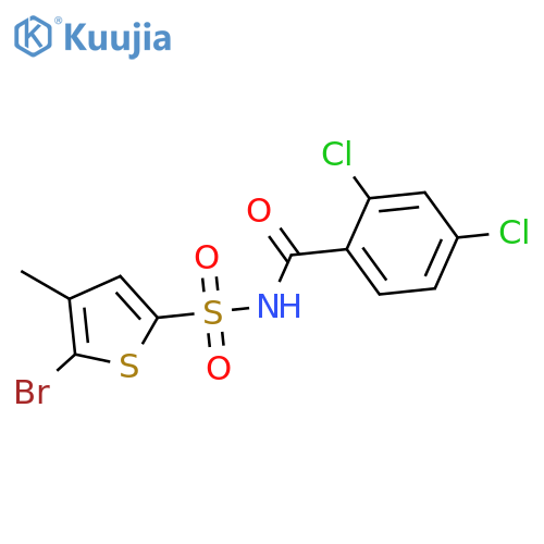Benzamide, N-[(5-bromo-4-methyl-2-thienyl)sulfonyl]-2,4-dichloro- structure