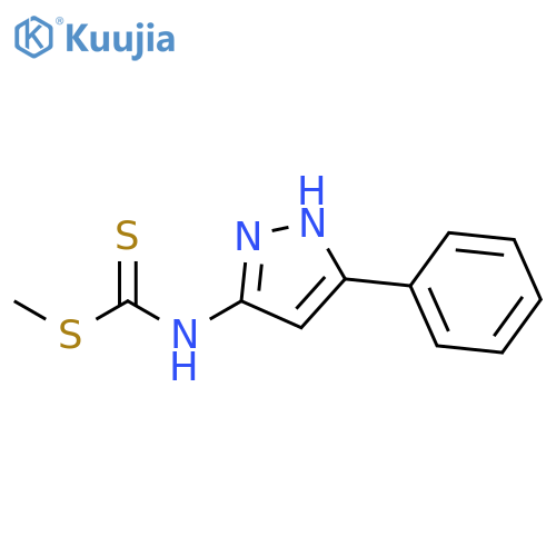 CARBAMODITHIOIC ACID, (5-PHENYL-1H-PYRAZOL-3-YL)-, METHYL ESTER structure