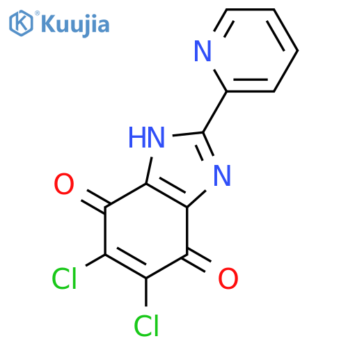 1H-Benzimidazole-4,7-dione, 5,6-dichloro-2-(2-pyridinyl)- structure