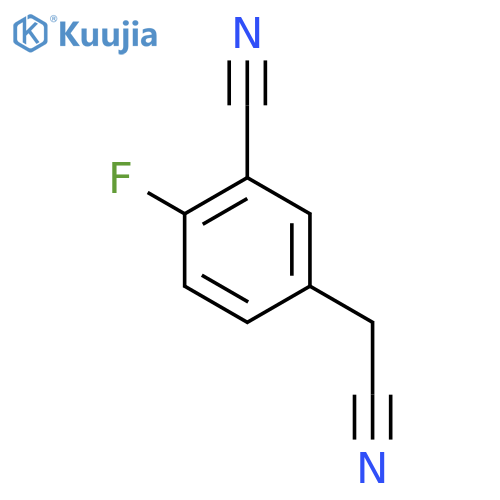 5-(cyanomethyl)-2-fluorobenzonitrile structure