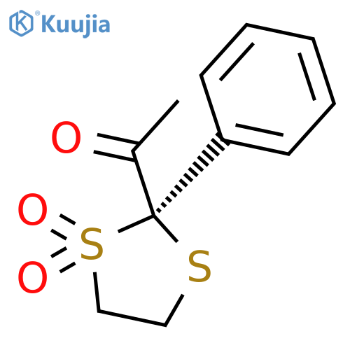 ETHANONE, 1-[(2S)-1,1-DIOXIDO-2-PHENYL-1,3-DITHIOLAN-2-YL]- structure