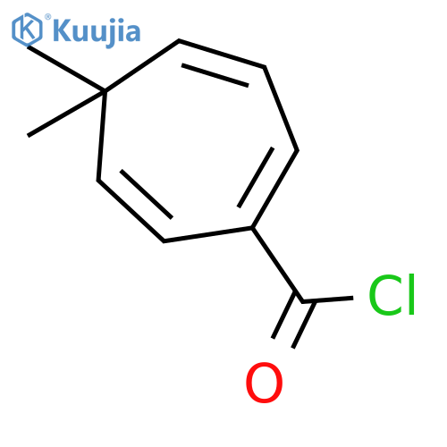 1,3,6-Cycloheptatriene-1-carbonyl chloride, 5,5-dimethyl- (9CI) structure