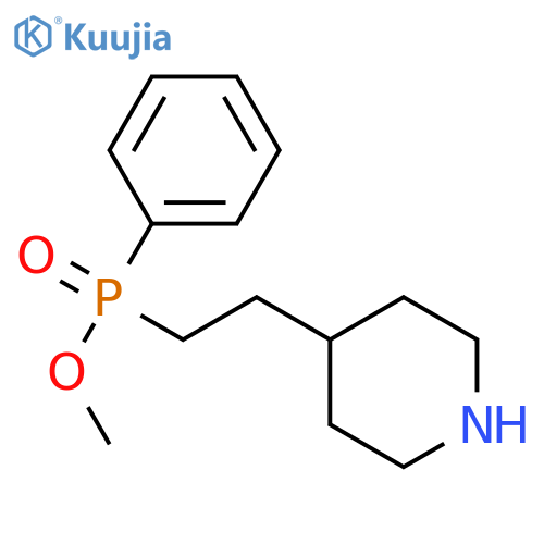 PHOSPHINIC ACID, PHENYL[2-(4-PIPERIDINYL)ETHYL]-, METHYL ESTER structure