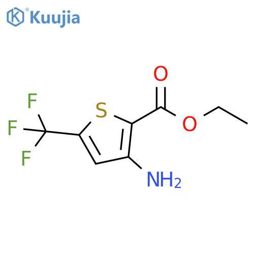 2-Thiophenecarboxylic acid, 3-amino-5-(trifluoromethyl)-, ethyl ester structure