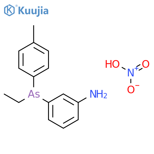 Benzenamine, 3-[ethyl(4-methylphenyl)arsino]-, nitrate structure