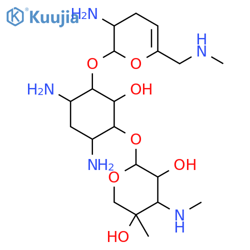 D-Streptamine,O-2-amino-2,3,4,6-tetradeoxy-6-(methylamino)-a-D-glycero-hex-4-enopyranosyl-(1&reg;4)-O-[3-deoxy-4-C-methyl-3-(methylamino)-b-L-arabinopyranosyl-(1&reg;6)]-2-deoxy- structure