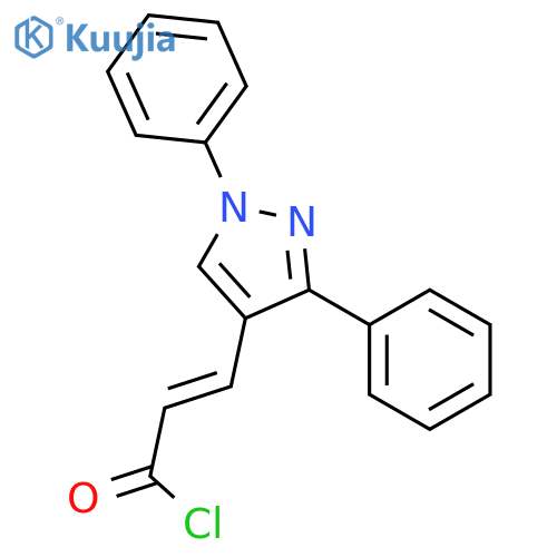 2-PROPENOYL CHLORIDE, 3-(1,3-DIPHENYL-1H-PYRAZOL-4-YL)-, (2E)- structure