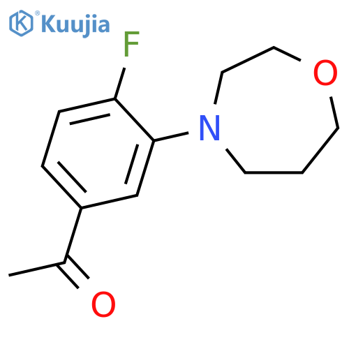 ETHANONE, 1-[4-FLUORO-3-(TETRAHYDRO-1,4-OXAZEPIN-4(5H)-YL)PHENYL]- structure