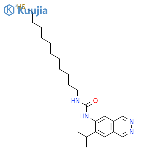 Urea, N-(11-mercaptoundecyl)-N'-[7-(1-methylethyl)-6-phthalazinyl]- structure