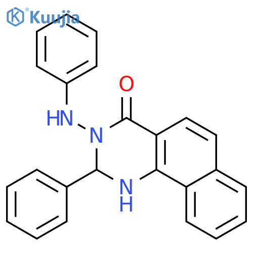 BENZO[H]QUINAZOLIN-4(1H)-ONE, 2,3-DIHYDRO-2-PHENYL-3-(PHENYLAMINO)- structure