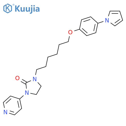 2-IMIDAZOLIDINONE, 1-(4-PYRIDINYL)-3-[6-[4-(1H-PYRROL-1-YL)PHENOXY]HEXYL]- structure