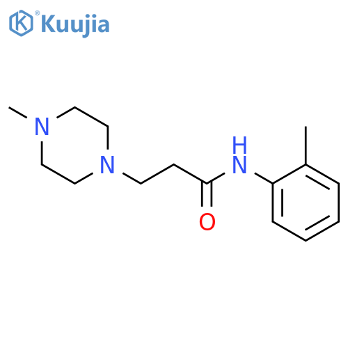 N-(2-methylphenyl)-3-(4-methyl-1-piperazinyl)propanamide structure