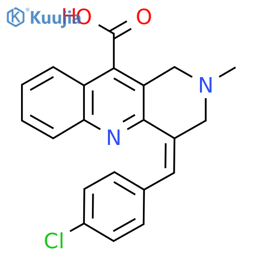 4-(4-chlorophenyl)methylidene-2-methyl-1H,2H,3H,4H-benzob1,6-naphthyridine-10-carboxylic acid structure