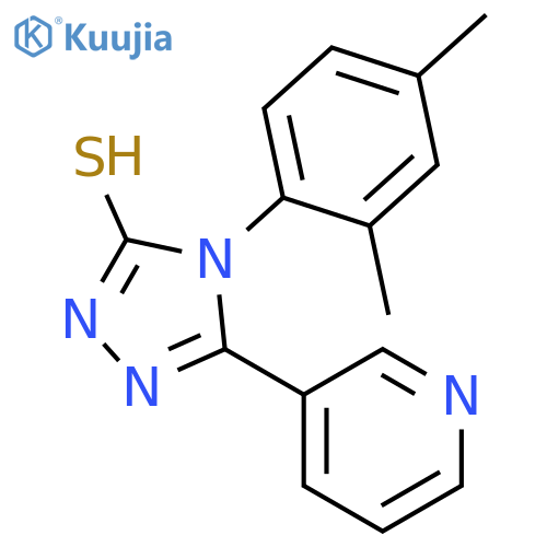 4-(2,4-dimethylphenyl)-5-(pyridin-3-yl)-4H-1,2,4-triazole-3-thiol structure