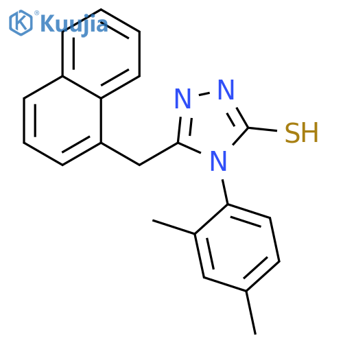 4-(2,4-Dimethyl-phenyl)-5-naphthalen-1-ylmethyl-4H-[1,2,4]triazole-3-thiol structure