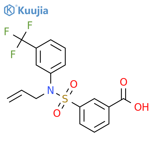 3-[Allyl-(3-trifluoromethyl-phenyl)-sulfamoyl]-benzoic acid structure