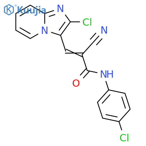 3-(2-Chloroimidazo[1,2-a]pyridin-3-yl)-N-(4-chlorophenyl)-2-cyano-2-propenamide structure