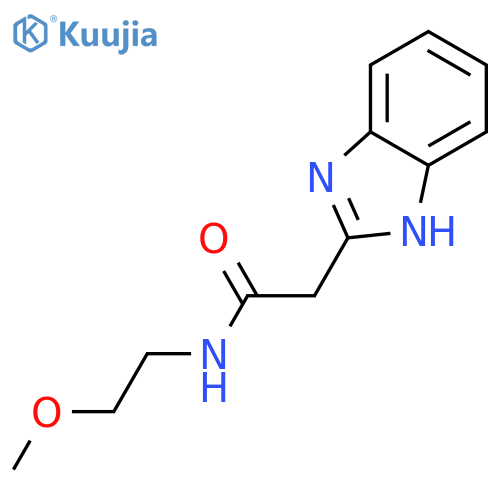 2-(1H-1,3-Benzodiazol-2-yl)-N-(2-methoxyethyl)acetamide structure