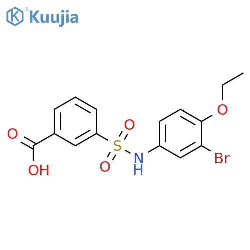 3-(3-bromo-4-ethoxyphenyl)sulfamoylbenzoic acid structure