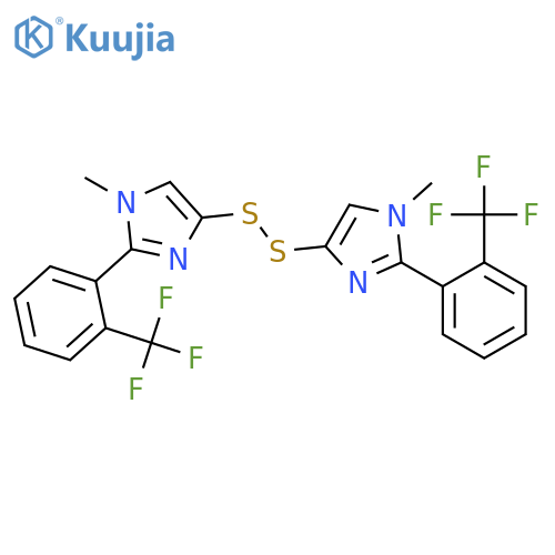 1H-Imidazole, 4,4'-dithiobis[1-methyl-2-[2-(trifluoromethyl)phenyl]- structure