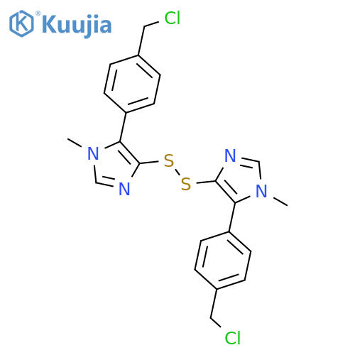 1H-Imidazole, 4,4'-dithiobis[5-[4-(chloromethyl)phenyl]-1-methyl- structure