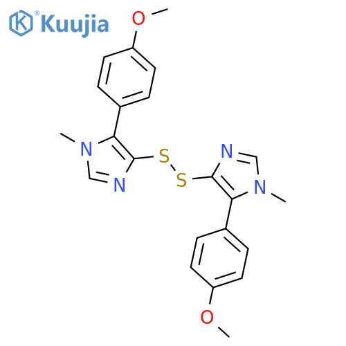 1H-IMIDAZOLE, 4,4'-DITHIOBIS[5-(4-METHOXYPHENYL)-1-METHYL- structure