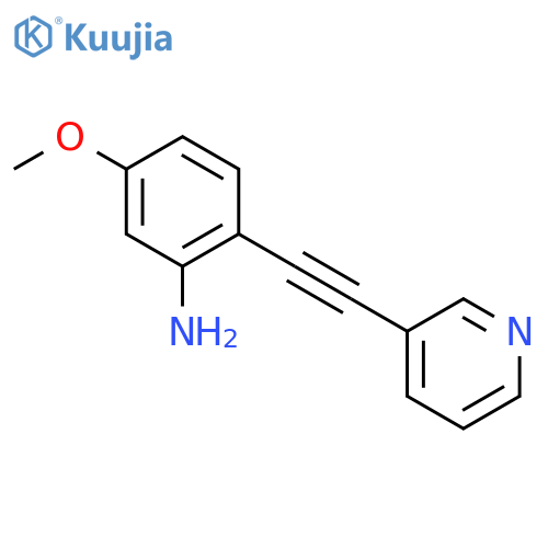 BENZENAMINE, 5-METHOXY-2-(3-PYRIDINYLETHYNYL)- structure