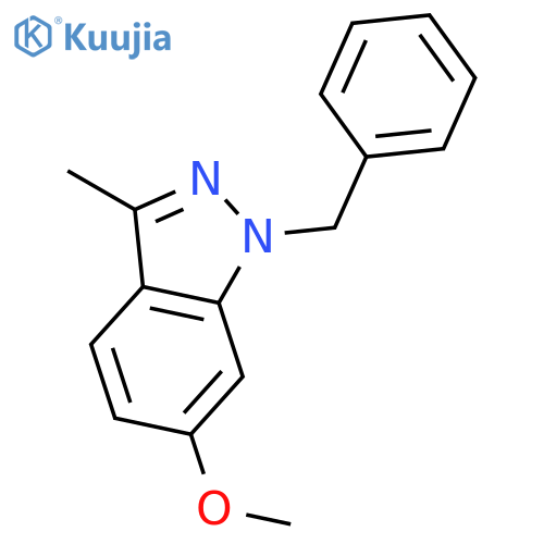 1H-Indazole, 6-methoxy-3-methyl-1-(phenylmethyl)- structure