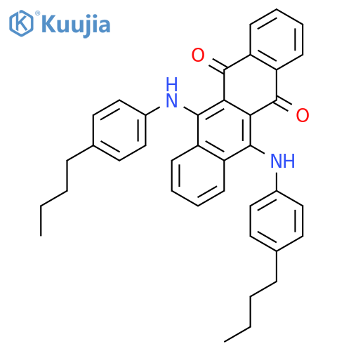 5,12-Naphthacenedione, 6,11-bis[(4-butylphenyl)amino]- structure