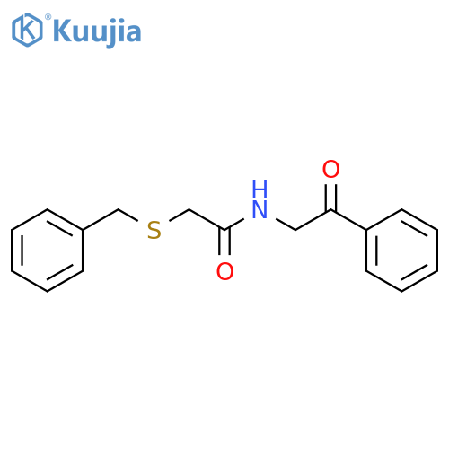 Acetamide, N-(2-oxo-2-phenylethyl)-2-[(phenylmethyl)thio]- structure