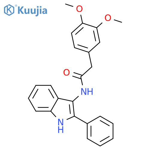 Benzeneacetamide, 3,4-dimethoxy-N-(2-phenyl-1H-indol-3-yl)- structure