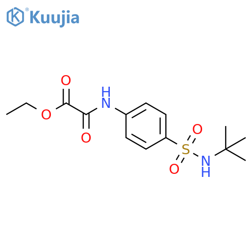 ethyl ({4-[(tert-butylamino)sulfonyl]phenyl}amino)(oxo)acetate structure