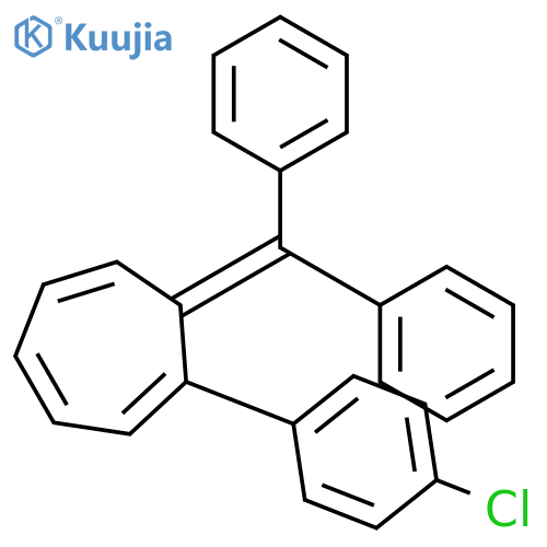 1,3,5-Cycloheptatriene, 1-(4-chlorophenyl)-7-(diphenylmethylene)- structure