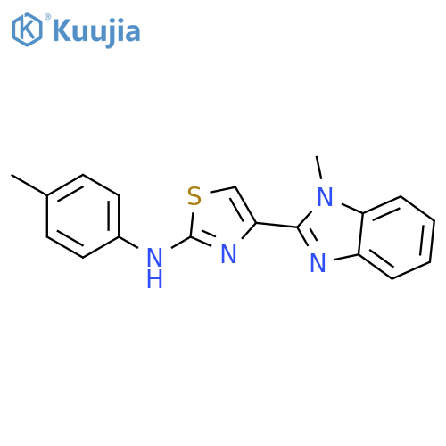 4-(1-Methyl-1H-benzimidazol-2-yl)-N-(4-methylphenyl)-1,3-thiazol-2-amine structure