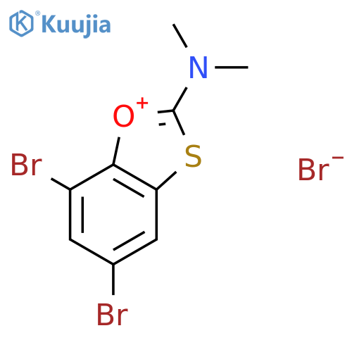 1,3-Benzoxathiol-1-ium, 5,7-dibromo-2-(dimethylamino)-, bromide structure